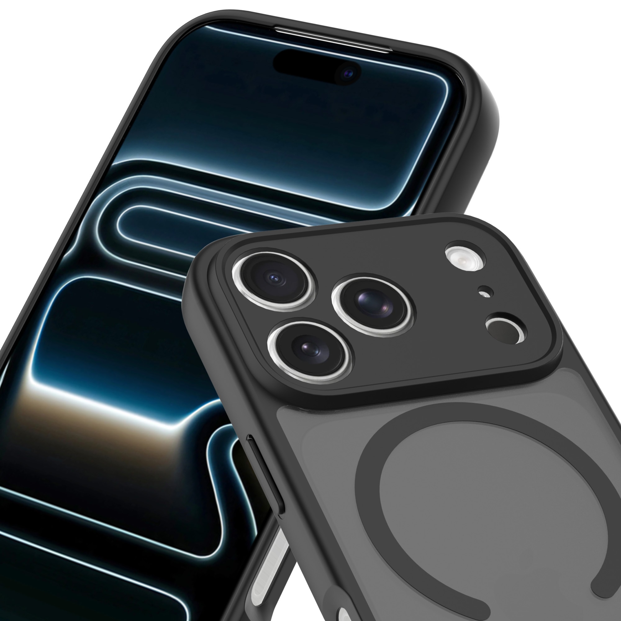 Magnetic Hybrid Kuori iPhone 17 Pro Max Frosted Black