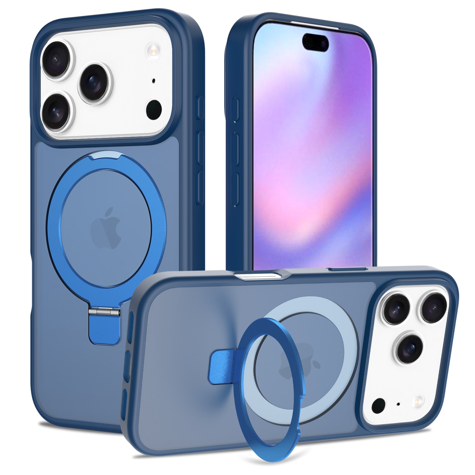Hybridikuori Magnetic Ring iPhone 17 Pro Vaaleansininen