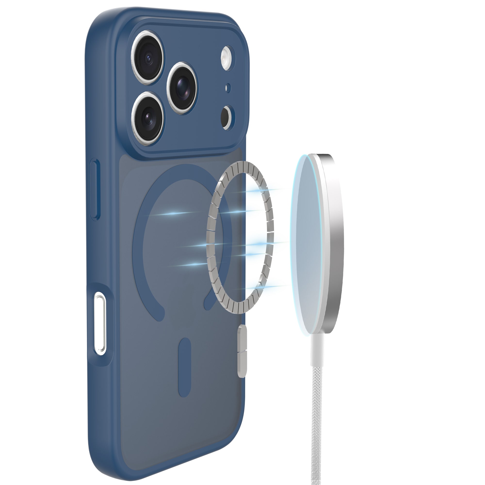 Magnetic Hybrid Kuori iPhone 17 Pro Dark Blue