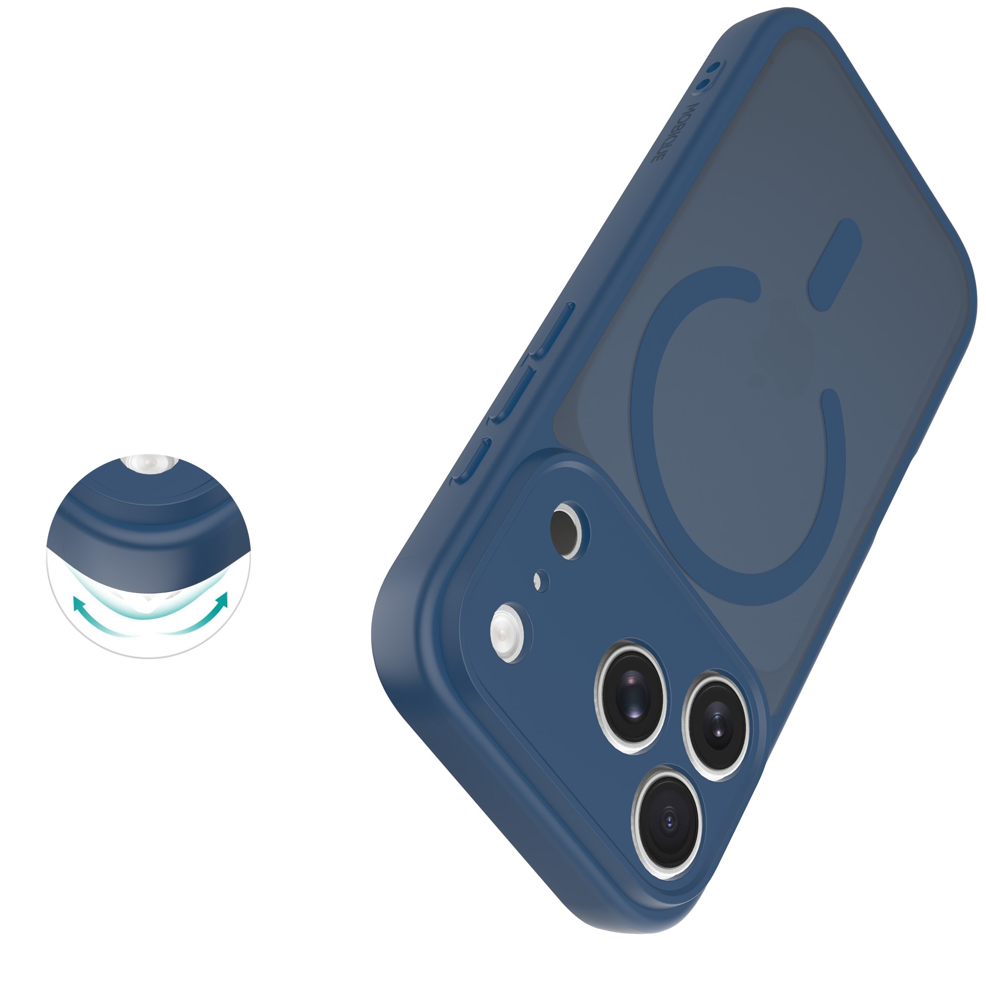 Magnetic Hybrid Kuori iPhone 17 Pro Dark Blue