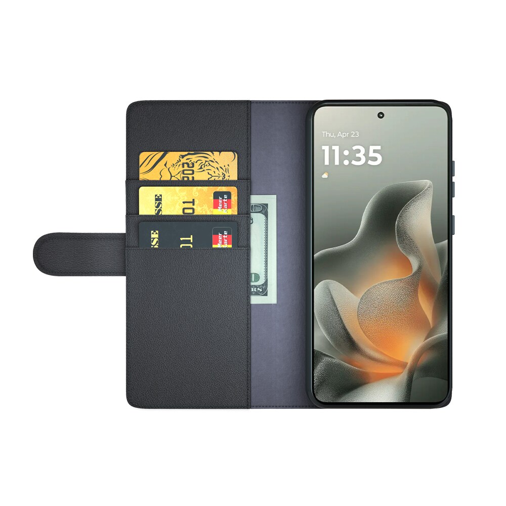 Aito Nahkakotelo Motorola Edge 70 Musta