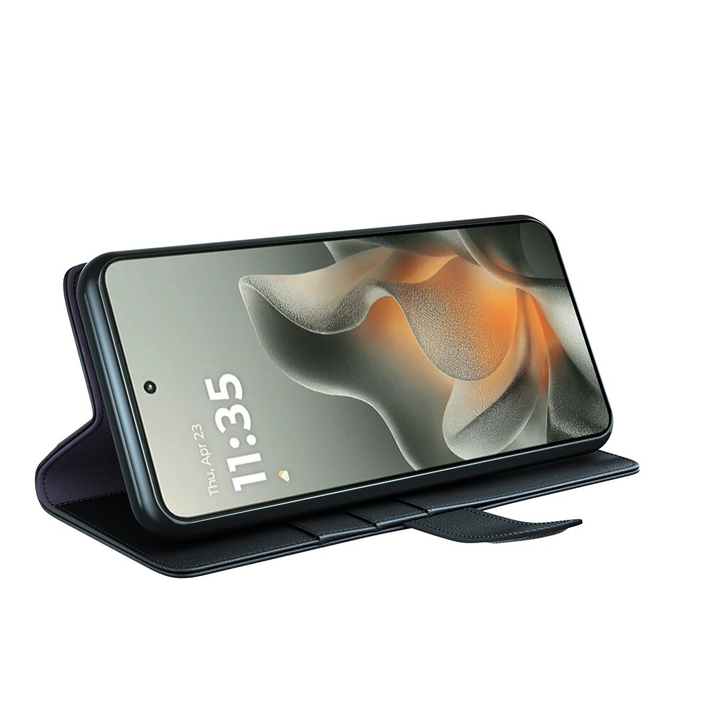 Aito Nahkakotelo Motorola Edge 70 Musta