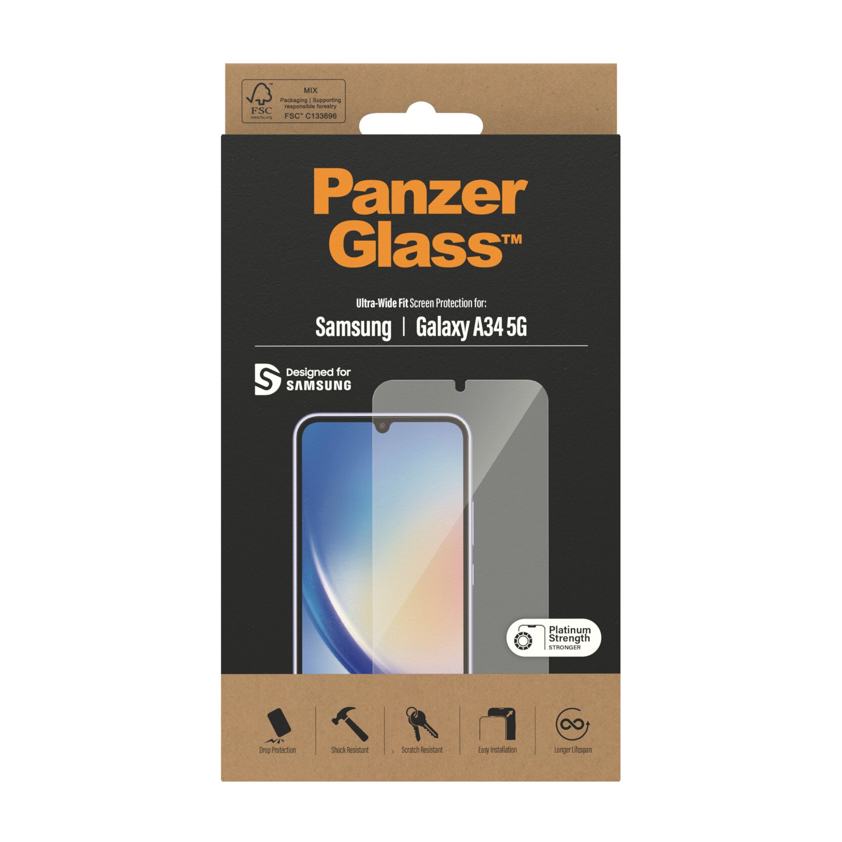 Samsung Galaxy A34 Screen Protector Ultra Wide Fit