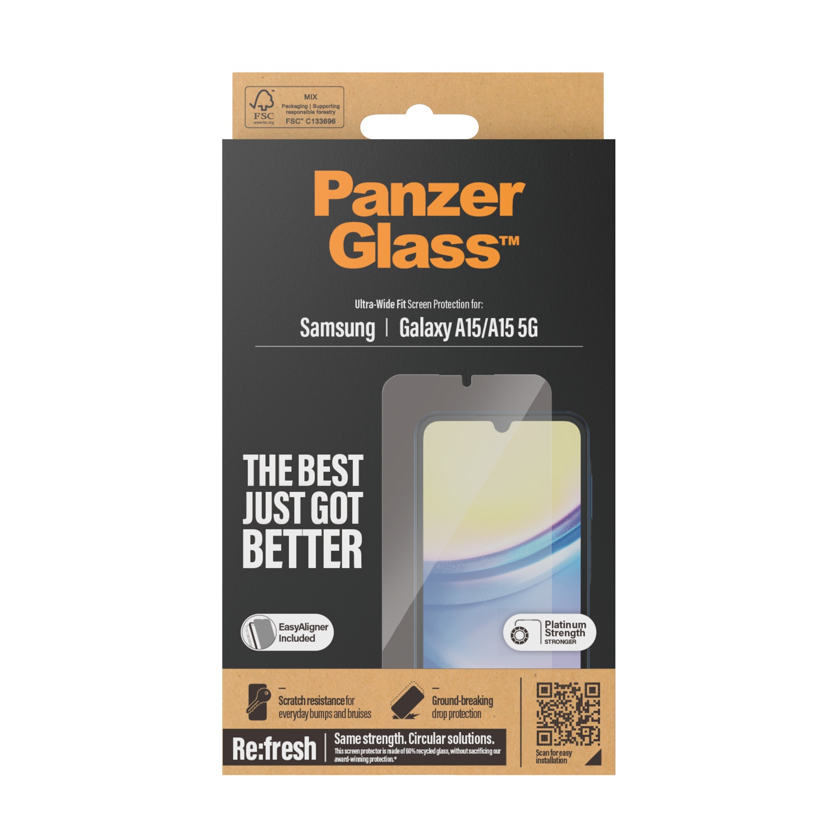 Samsung Galaxy A15 Screen Protector (with EasyAligner) Ultra Wide Fit