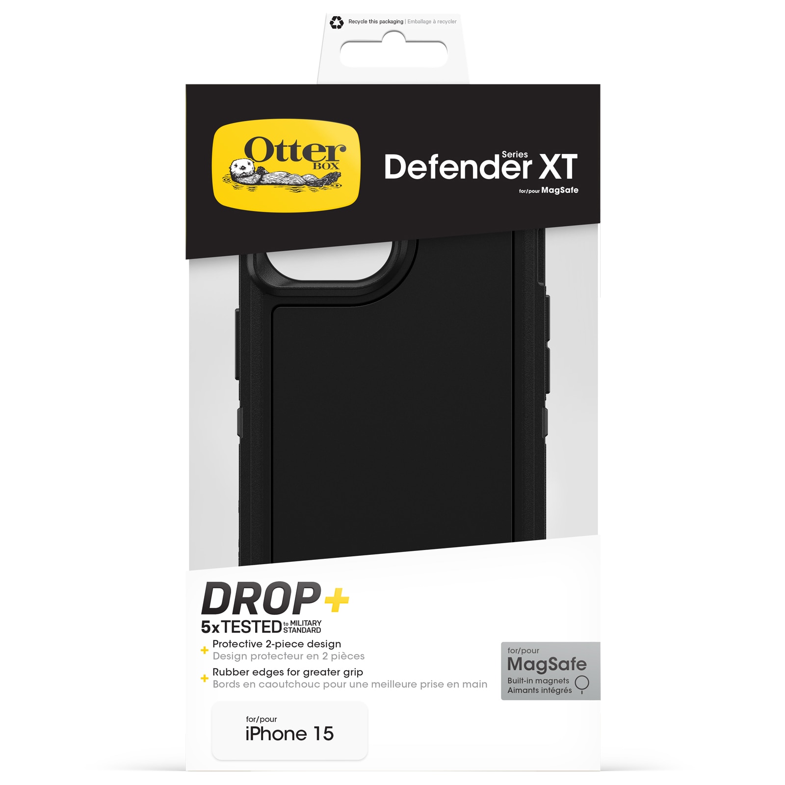 Defender XT Kuori iPhone 15 musta