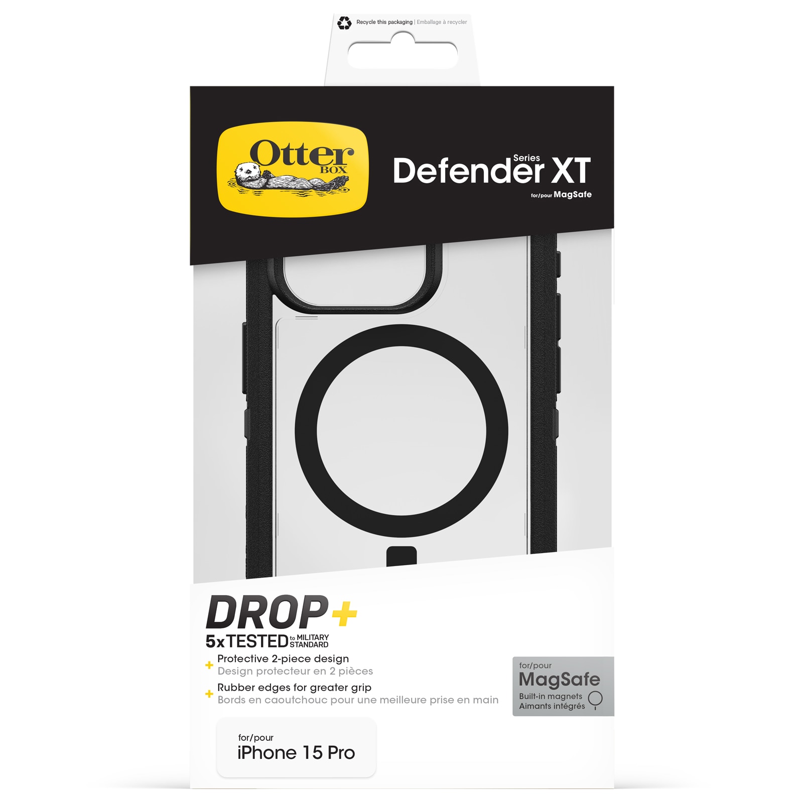 Defender XT Kuori iPhone 15 Pro Clear/Black