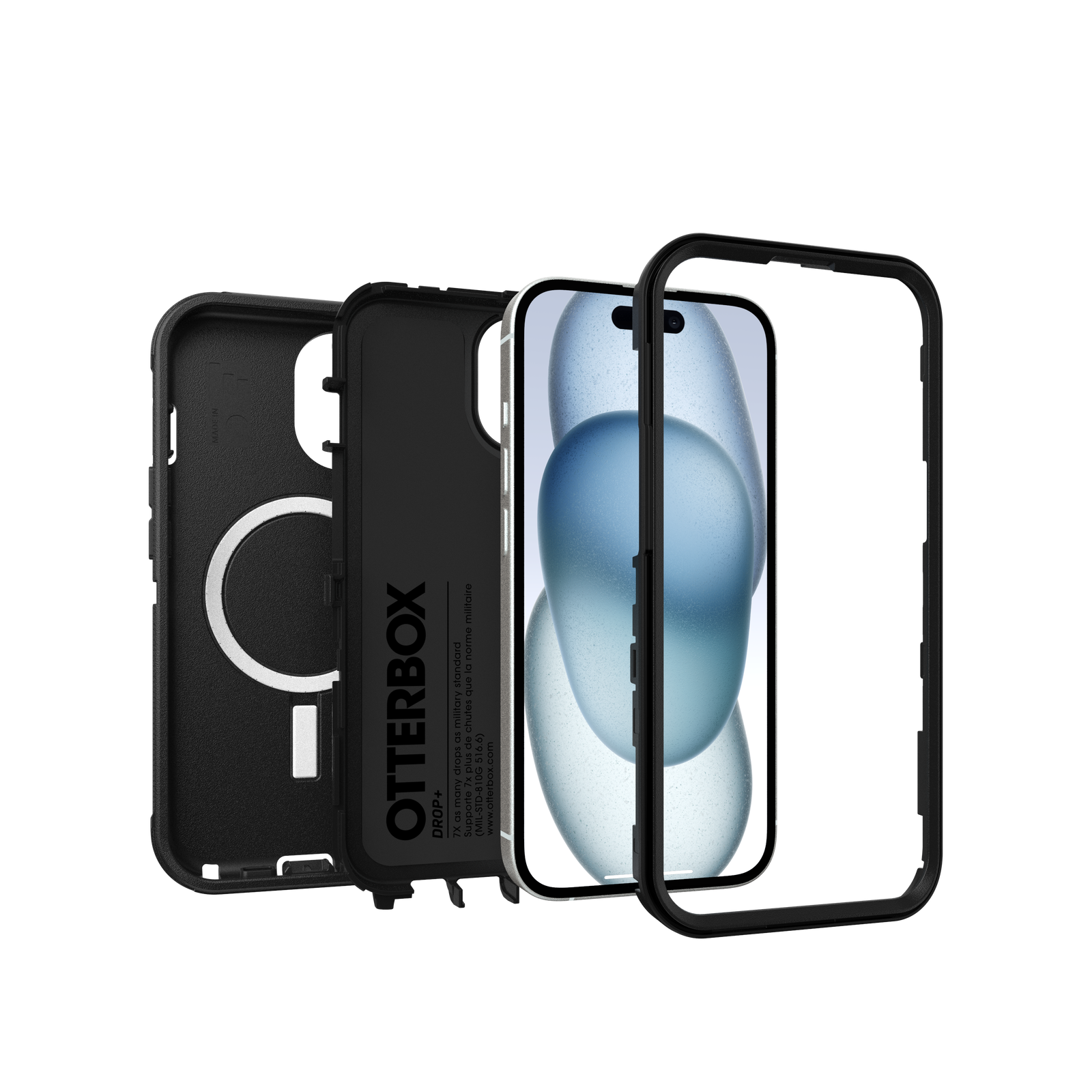 Defender Kuori iPhone 15 Musta