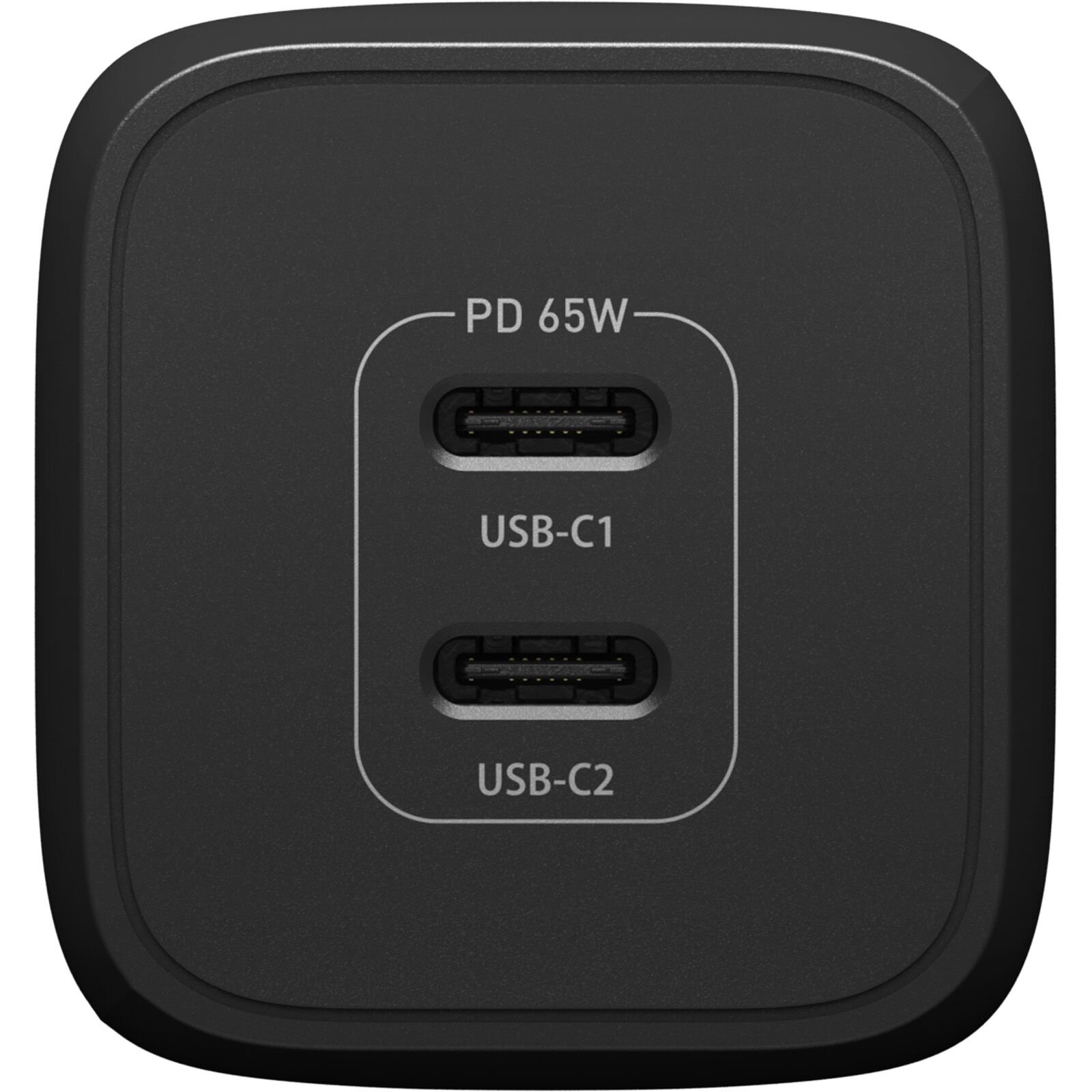 Seinälaturi USB-C Dual Port 65W Black