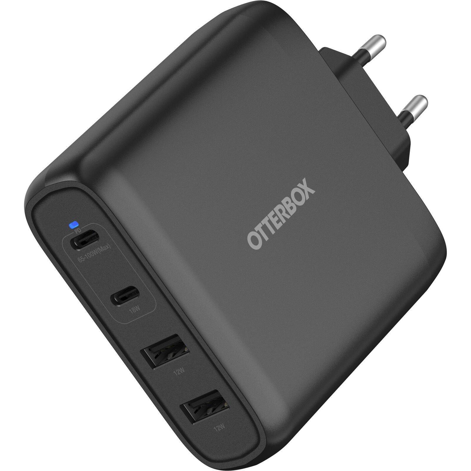 Seinälaturi USB-C Four Port 100W Black