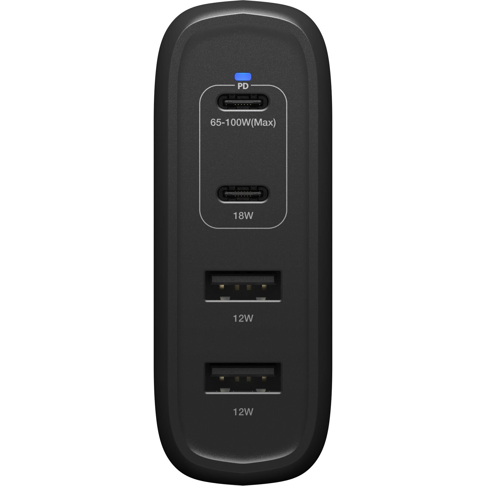 Seinälaturi USB-C Four Port 100W Black