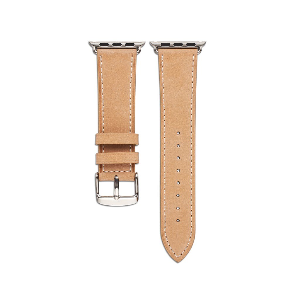 Nahkaranneke Apple Watch Series 1-3 38mm Beige