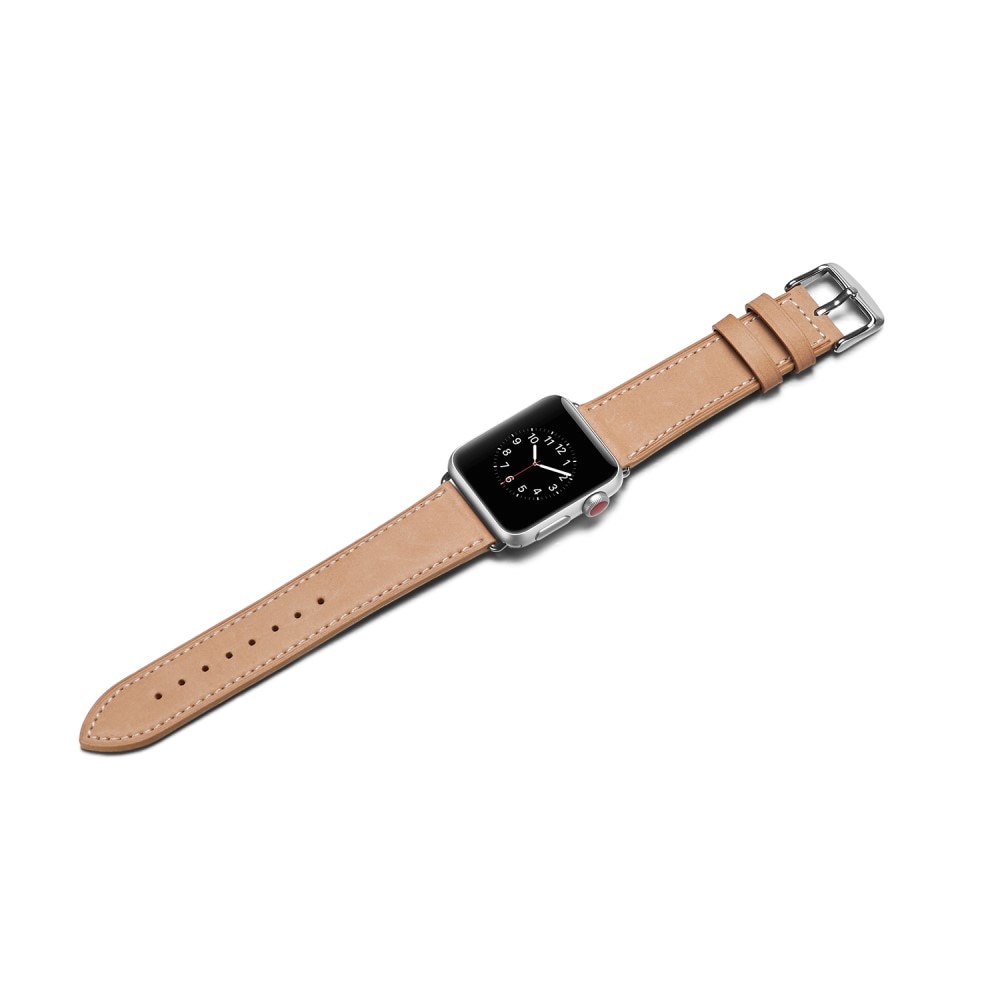 Nahkaranneke Apple Watch 41mm Series 9 khaki