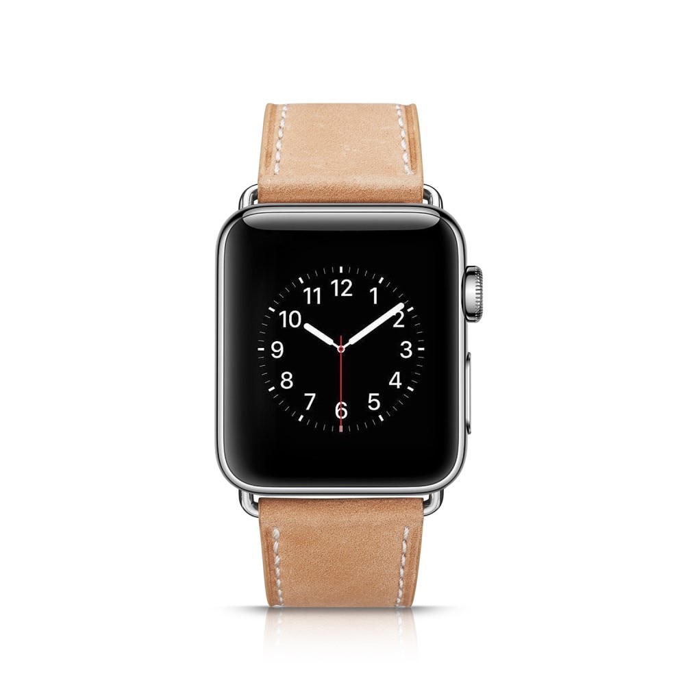 Nahkaranneke Apple Watch Series 1-3 38mm Beige