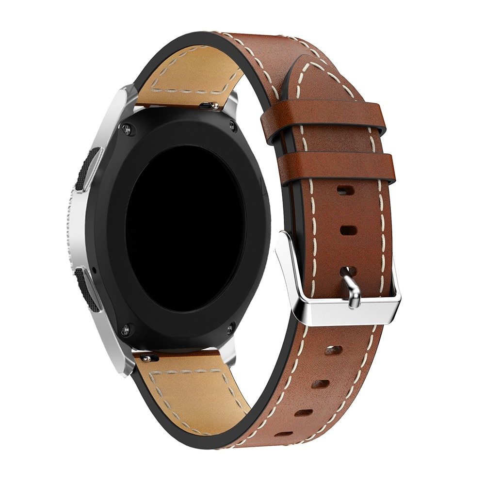 Nahkaranneke Amazfit GTS 4 Mini cognac/hopea