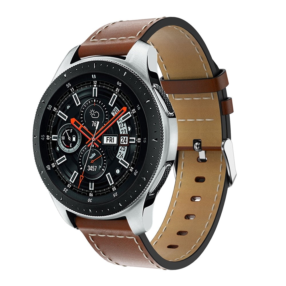 Nahkaranneke Samsung Galaxy Watch 6 Classic 47mm cognac/hopea