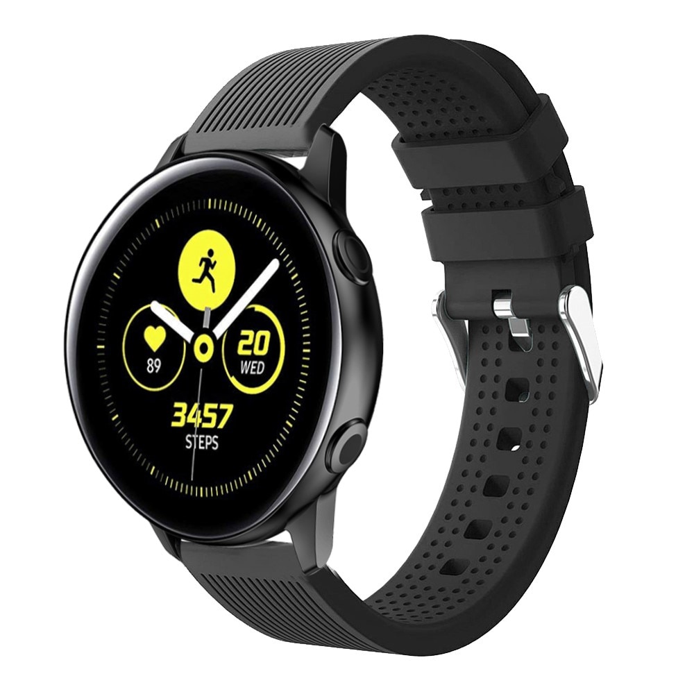 Silikoniranneke Samsung Galaxy Watch 4 Classic 42/46 mm musta