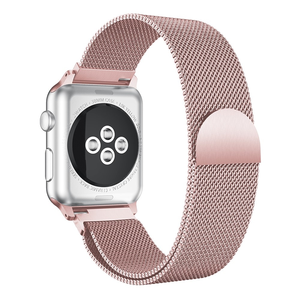 Ranneke Milanese Apple Watch Series 9 45mm Vaaleanpunainen kulta