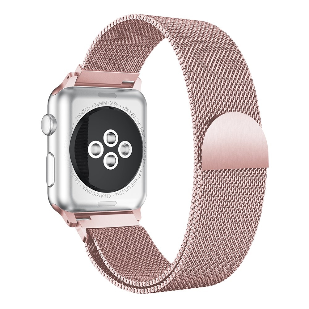 Ranneke Milanese Loop Apple Watch Ultra 2 49mm vaaleanpunainen kulta