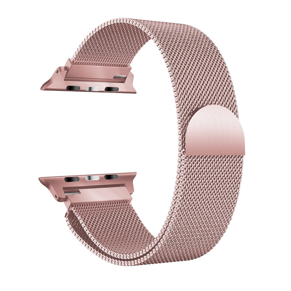 Ranneke Milanese Loop Apple Watch 45mm Series 7 vaaleanpunainen kulta