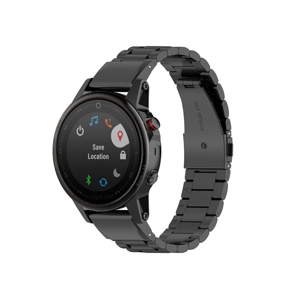 Metalliranneke Garmin Epix Pro 42mm Gen 2 musta