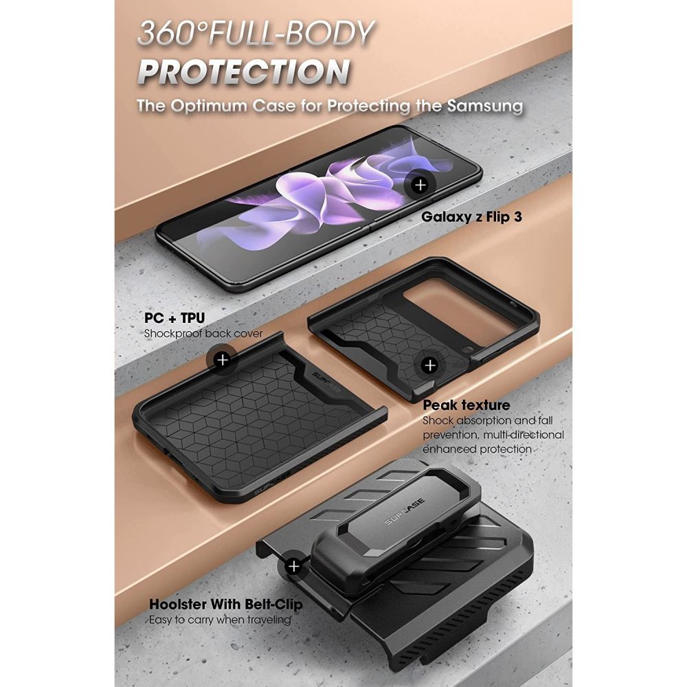 Unicorn Beetle Pro Case Samsung Galaxy Z Flip 3 Black