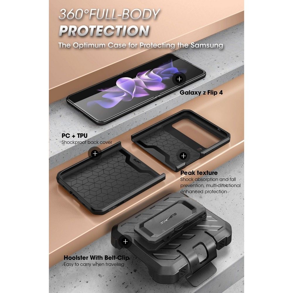 Unicorn Beetle Pro Case Samsung Galaxy Z Flip 4 Black