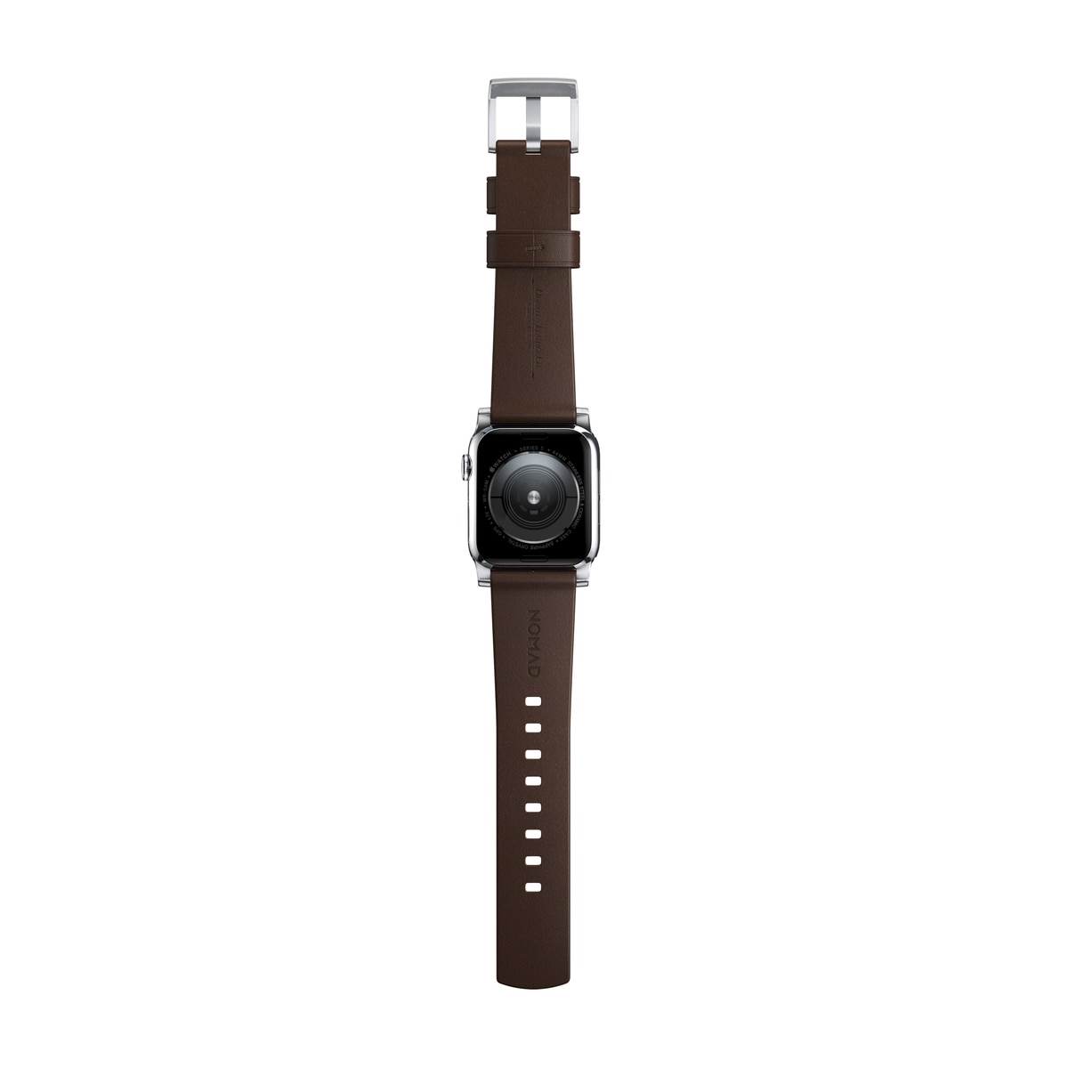 Apple Watch 41mm Series 8 Modern Band Horween Leather Rustic Brown (Silver Hardware)