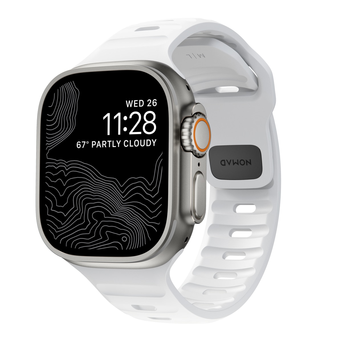 Apple Watch 45mm Series 9 Sport Band White