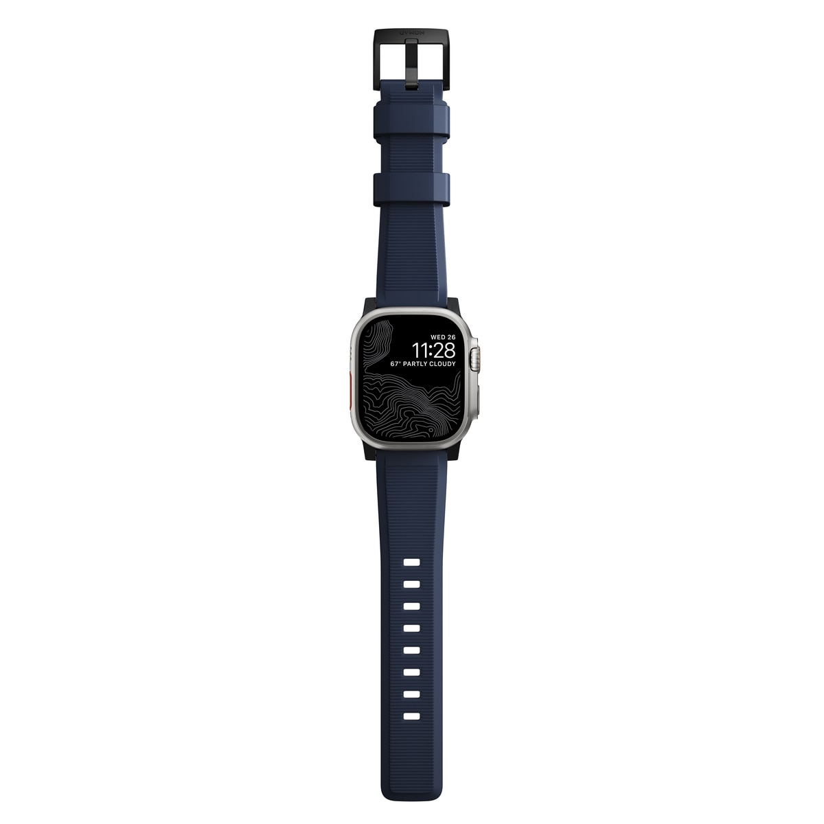 Apple Watch Ultra 49mm Rugged Band Atlantic Blue (Black Hardware)