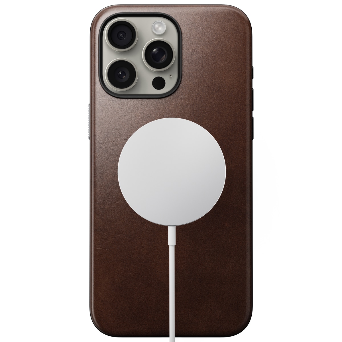 iPhone 15 Pro Max Modern Case Horween Leather MagSafe Rustic Brown