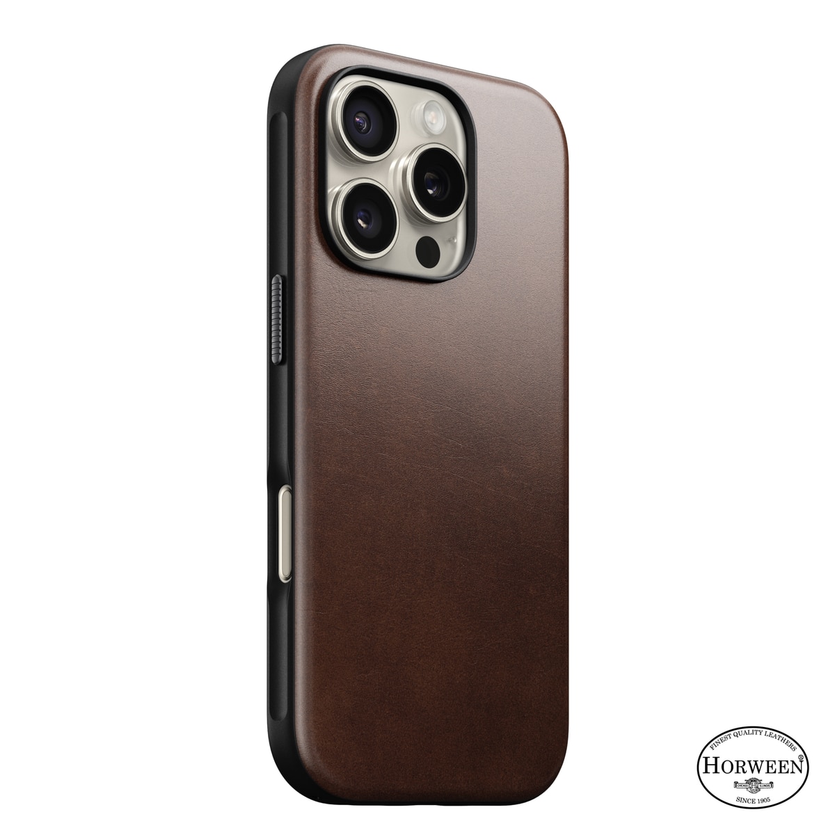 iPhone 16 Pro Modern Case Horween Leather MagSafe Rustic Brown