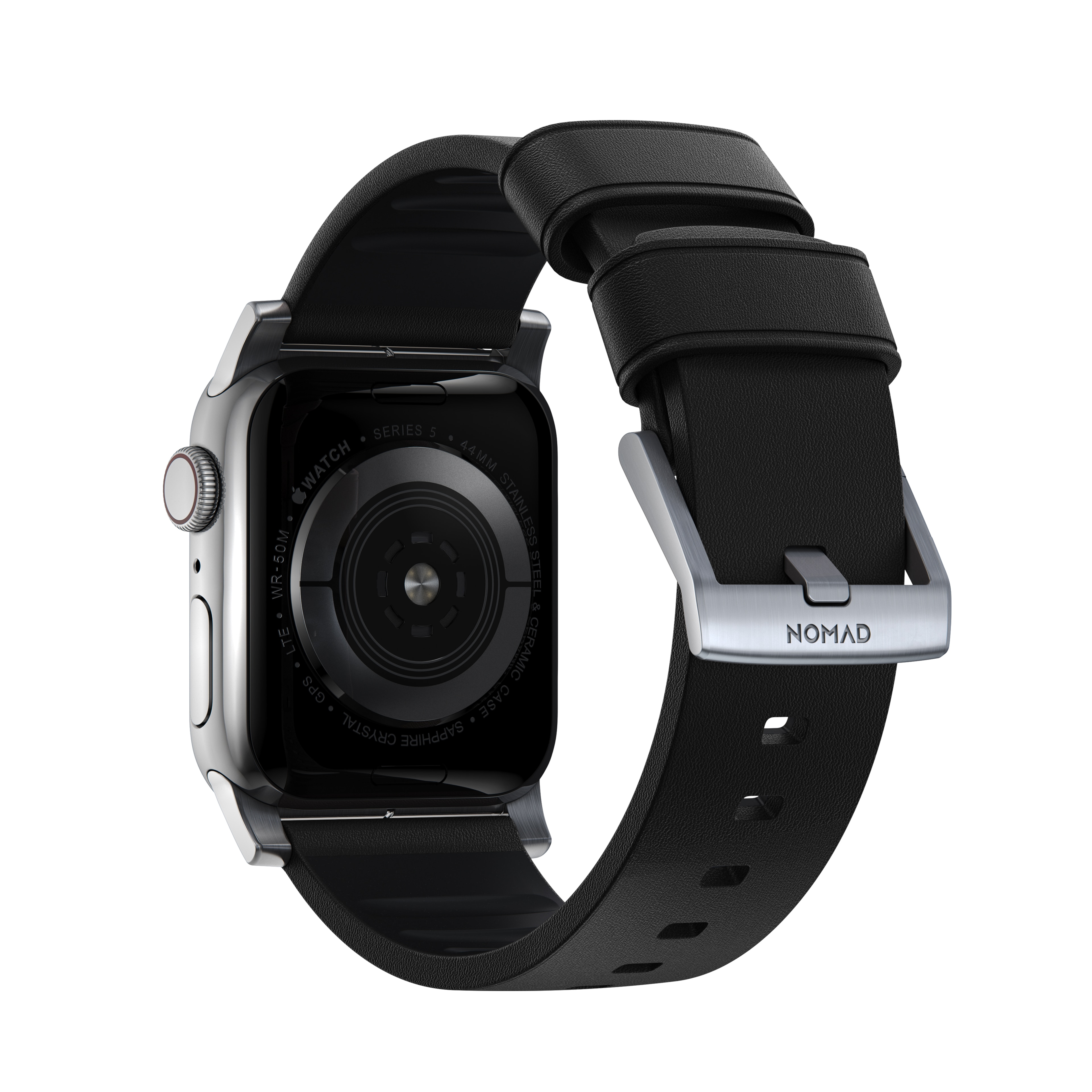 Active Band Pro Apple Watch SE 44mm Black (Silver Hardware)