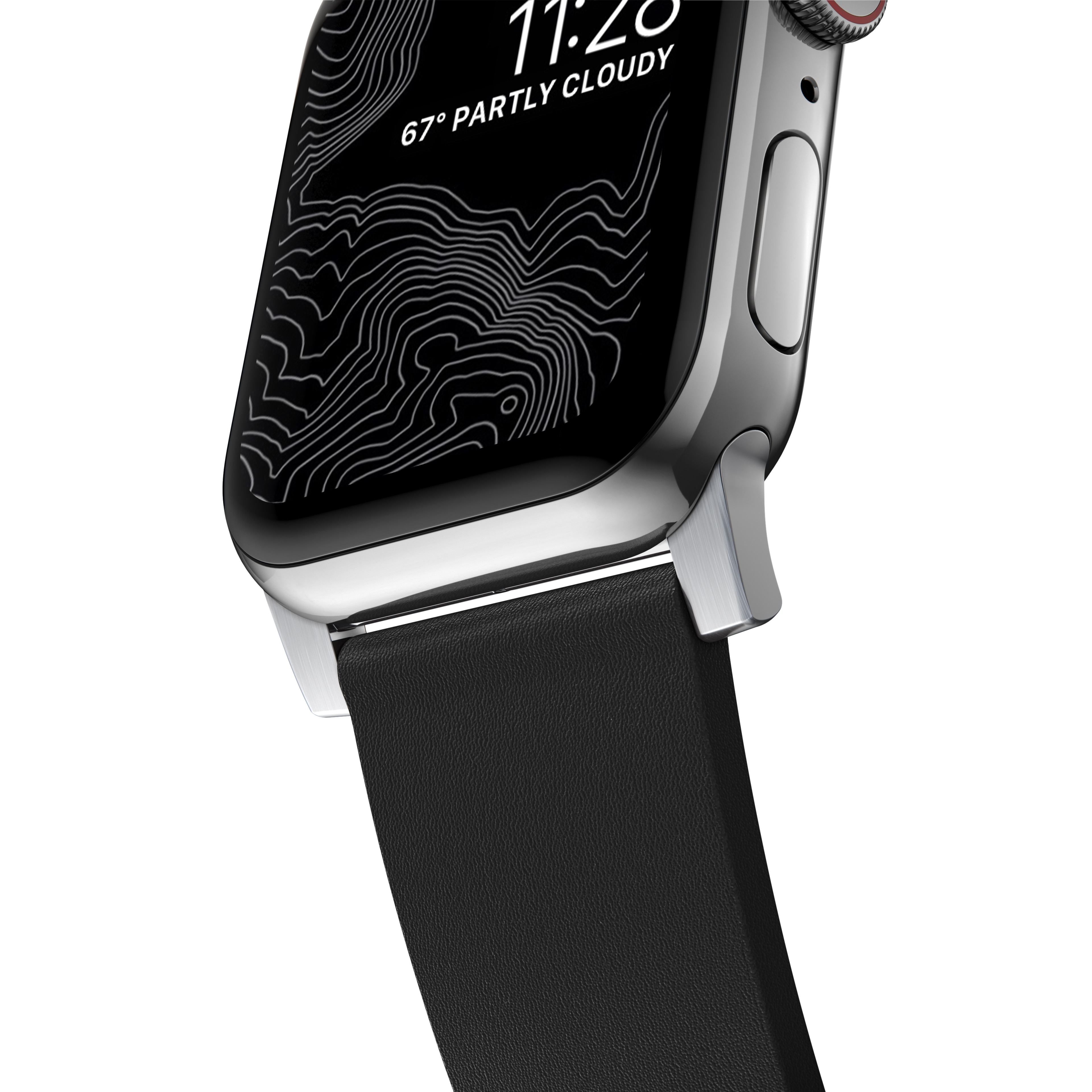 Active Band Pro Apple Watch 42mm Black (Silver Hardware)