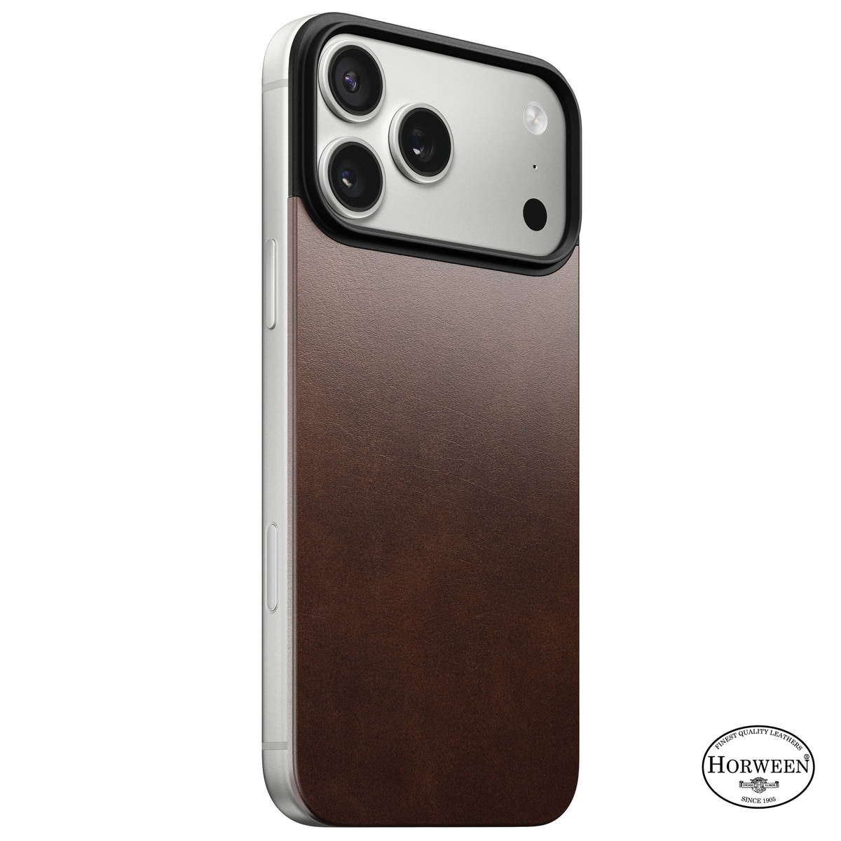 iPhone 17 Pro Max Magnetic Leather Back Rustic Brown