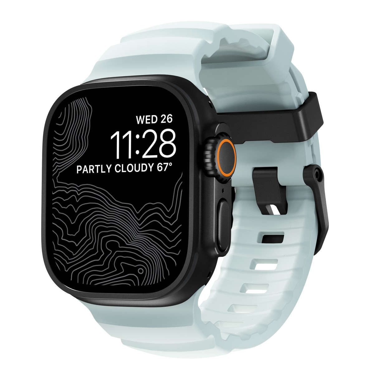 Apple Watch Ultra 49mm 2nd Gen Rocky Point Band Icy Blue Glow (Black Hardware) - Limited edition