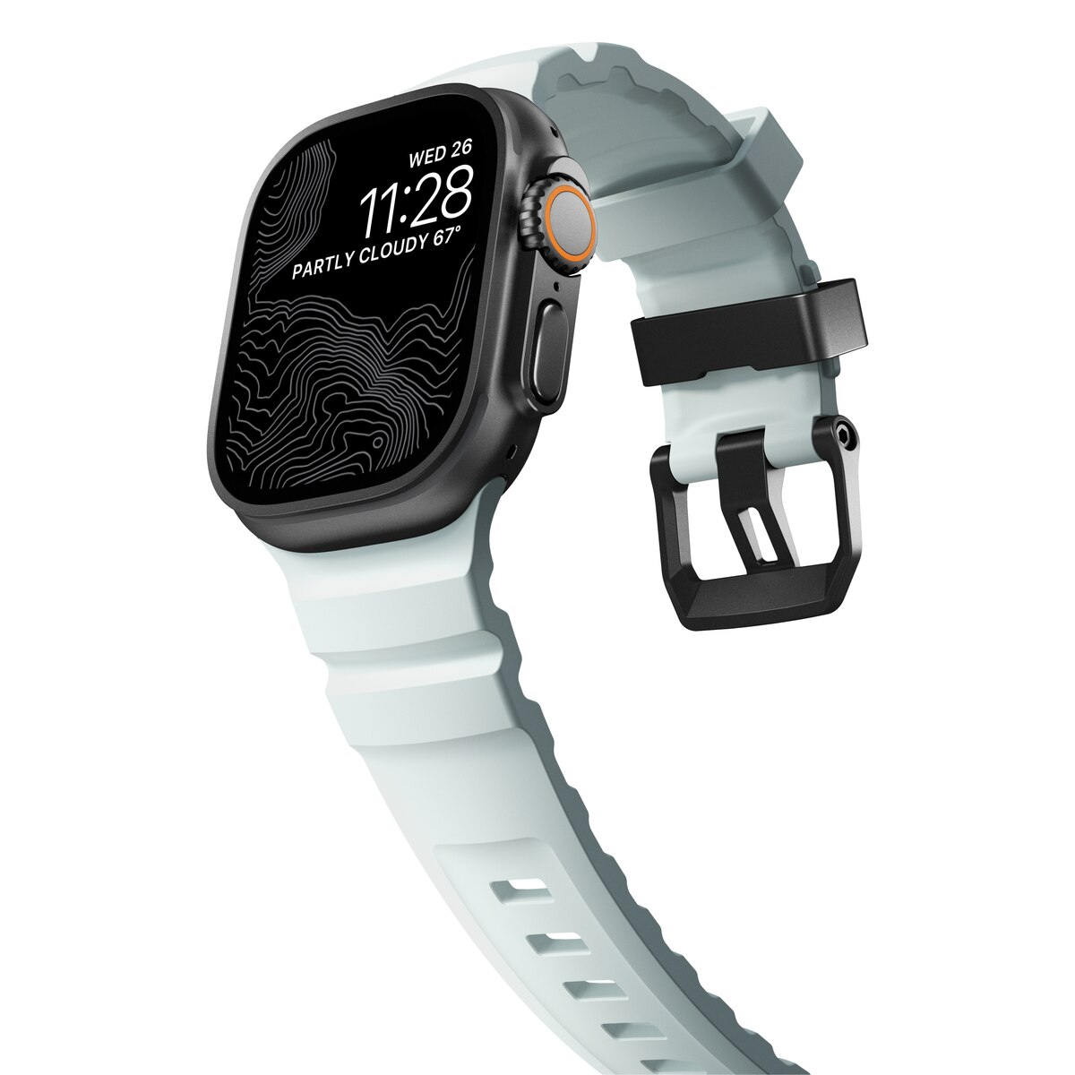 Apple Watch Ultra 49mm 2nd Gen Rocky Point Band Icy Blue Glow (Black Hardware) - Limited edition
