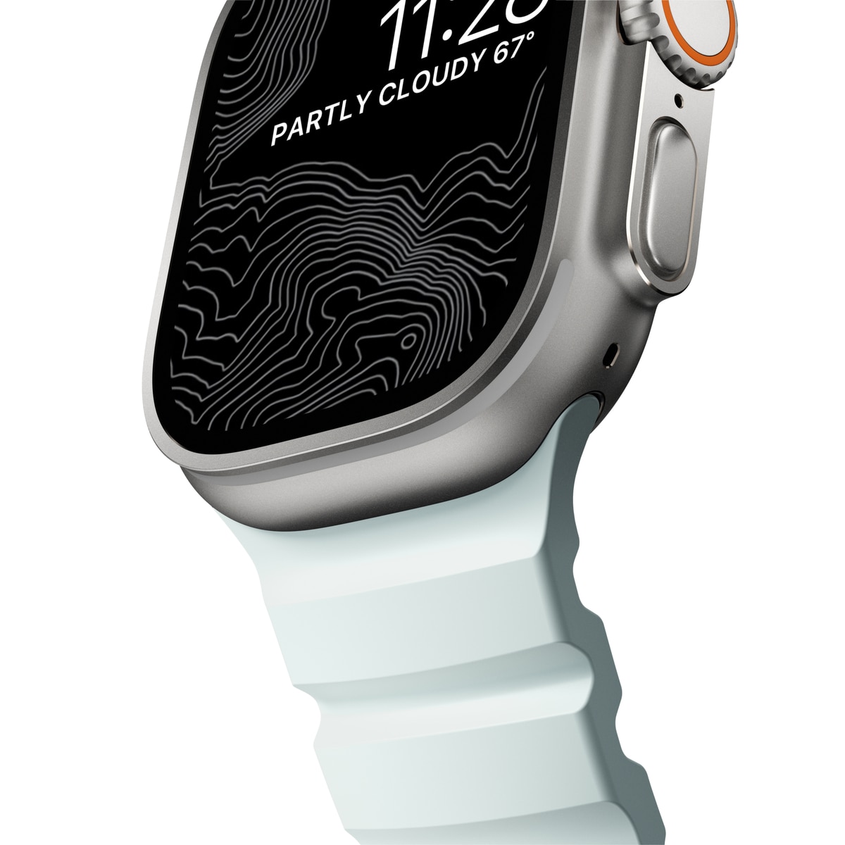 Apple Watch Ultra 49mm 2nd Gen Rocky Point Band Icy Blue Glow (Natural Hardware) - Limited edition