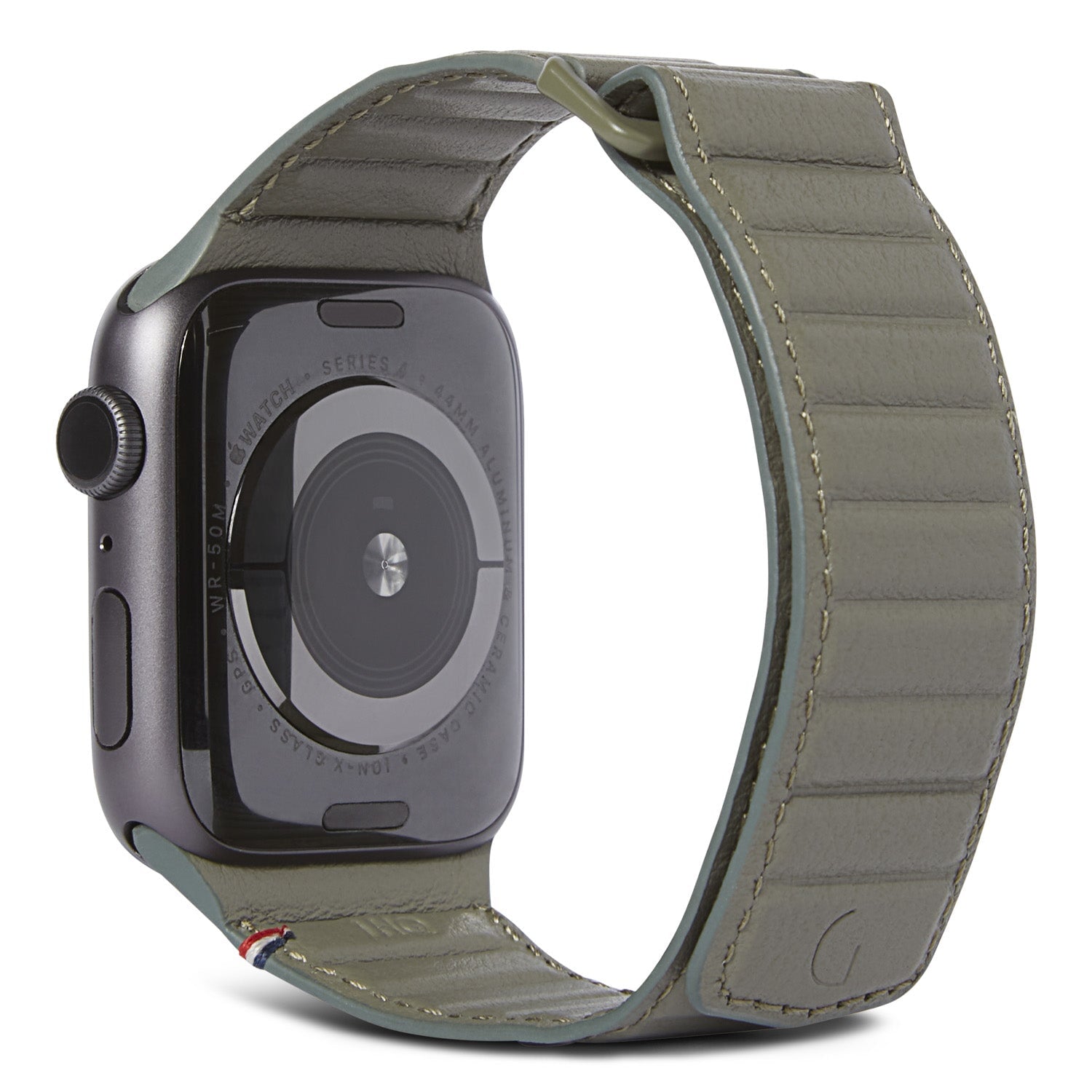 Leather Magnetic Traction Strap Apple Watch Ultra 2 49mm Olive