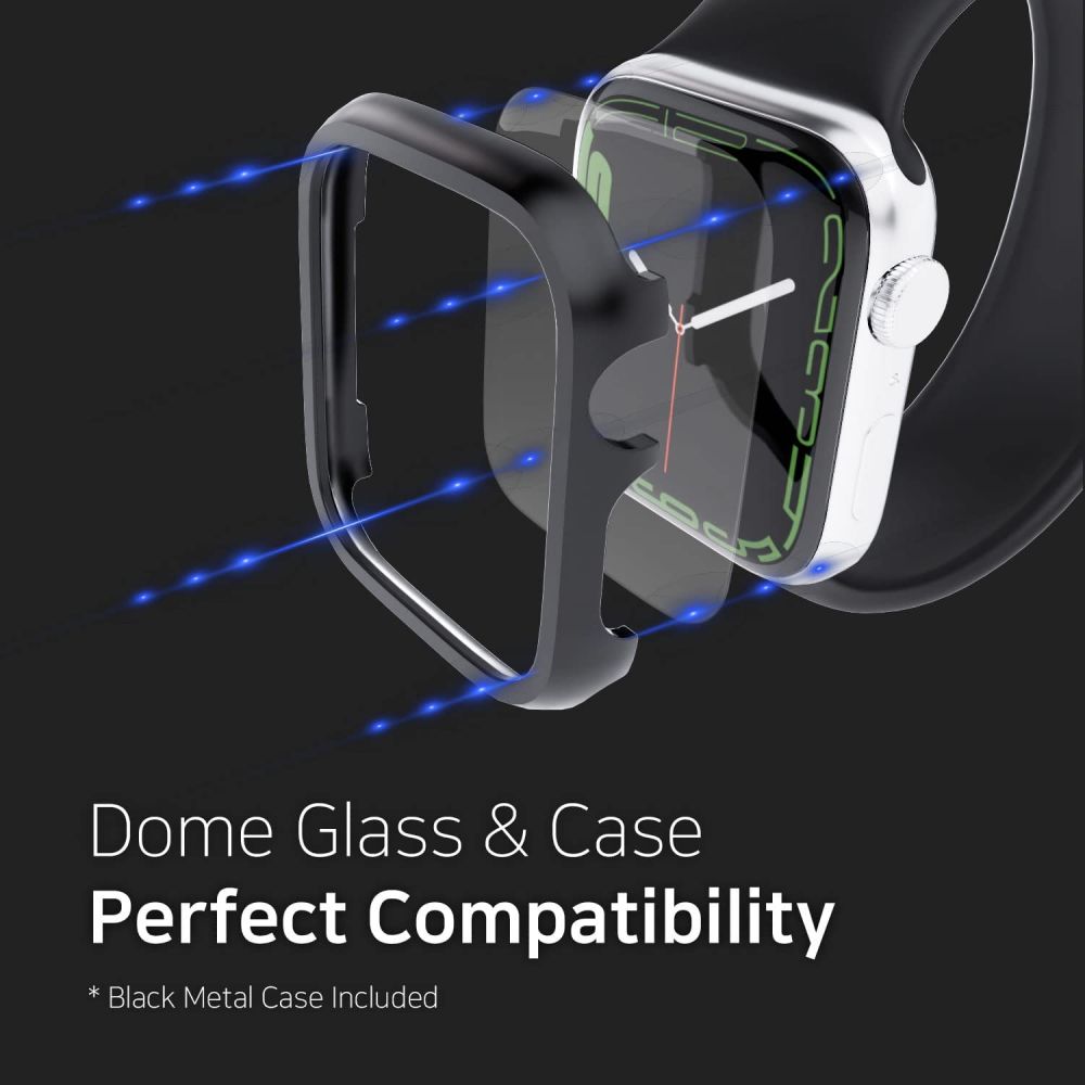 Dome Glass Screen Protector (2-pack) Apple Watch 45 mm Läpinäkyvä