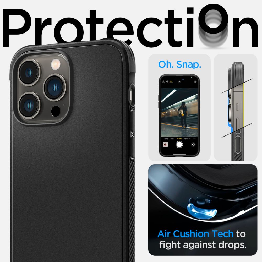 iPhone 14 Pro Case Rugged Armor Mag Black