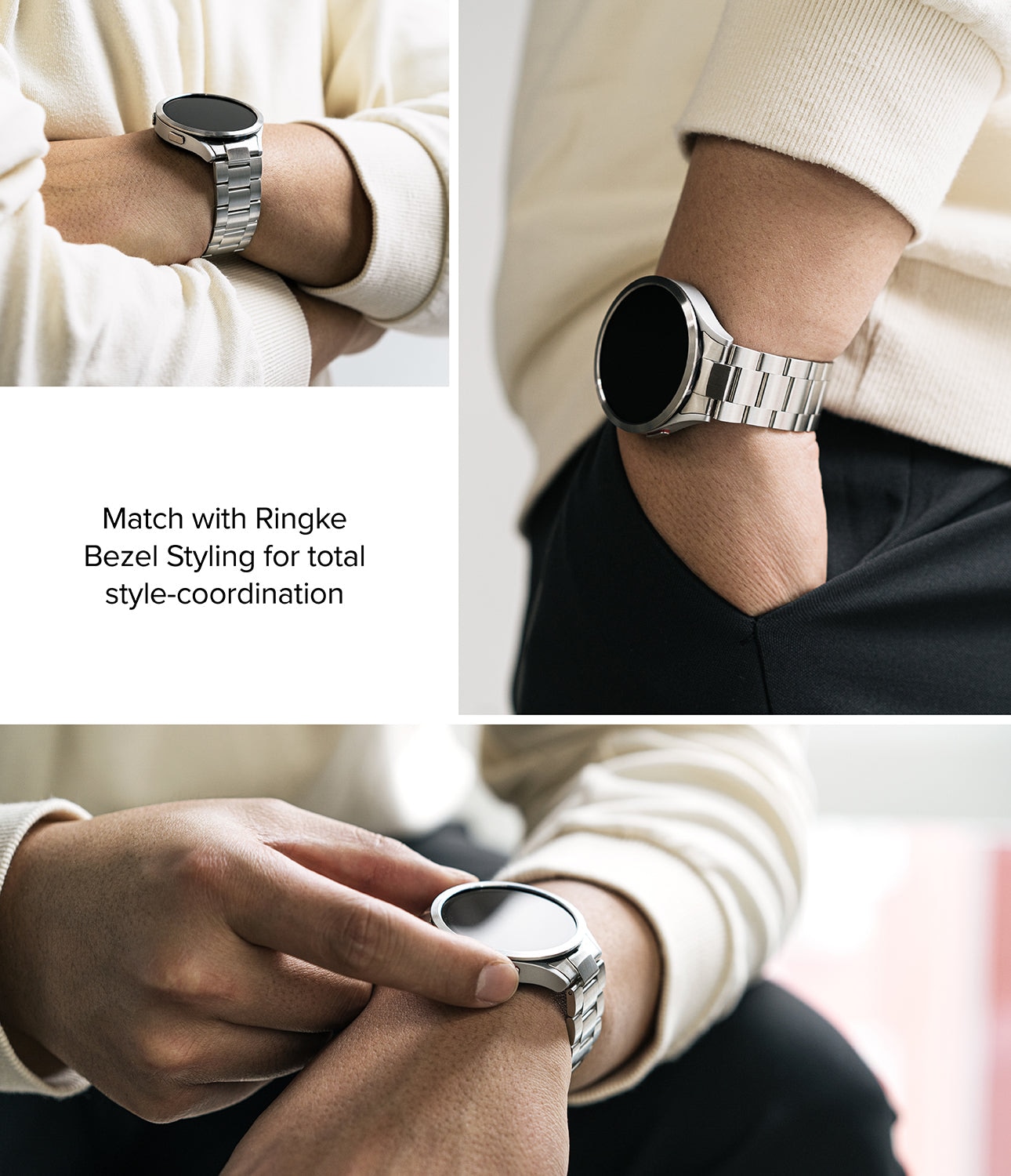 Metal One Armband Samsung Galaxy Watch 5 44mm Silver