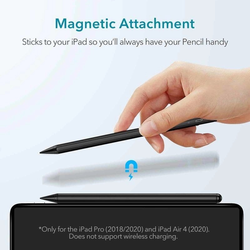 Digital + Magnetic Stylus Pen iPad musta