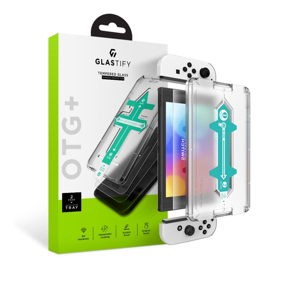 OTG+ Tempered Glass Nintendo Switch OLED (2-pack)