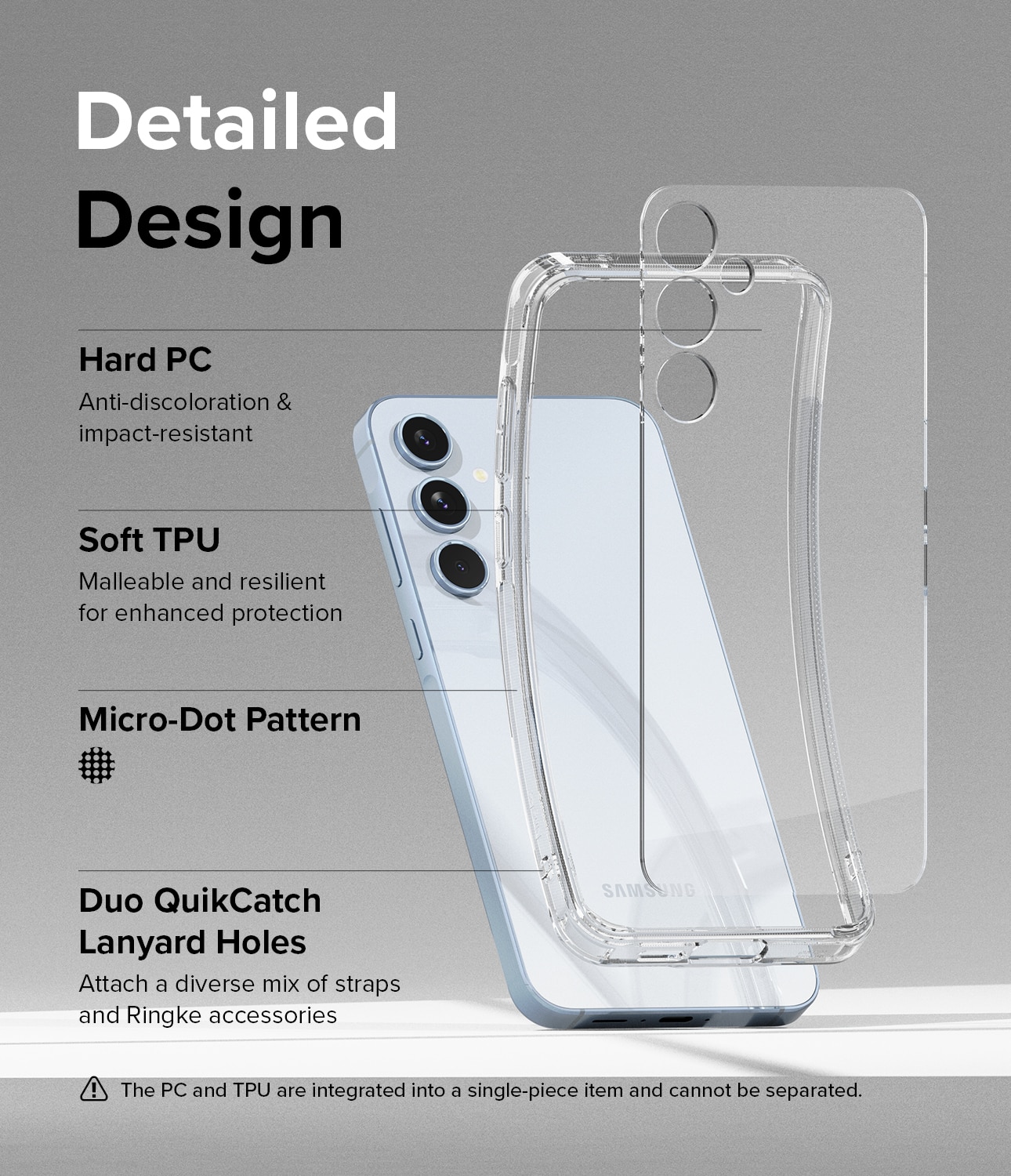 Fusion Case Samsung Galaxy A55 Clear