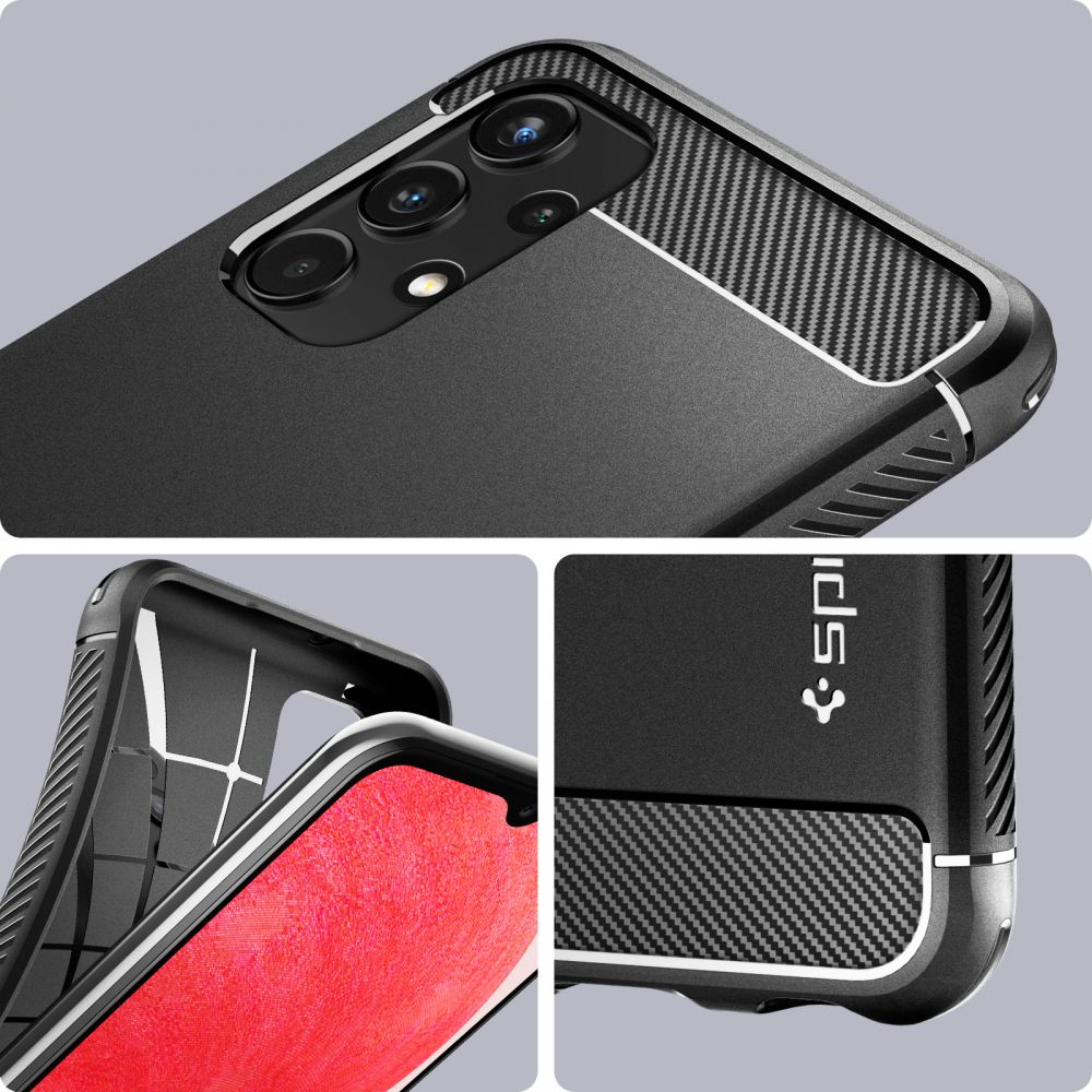 Galaxy A13 Case Rugged Armor Black