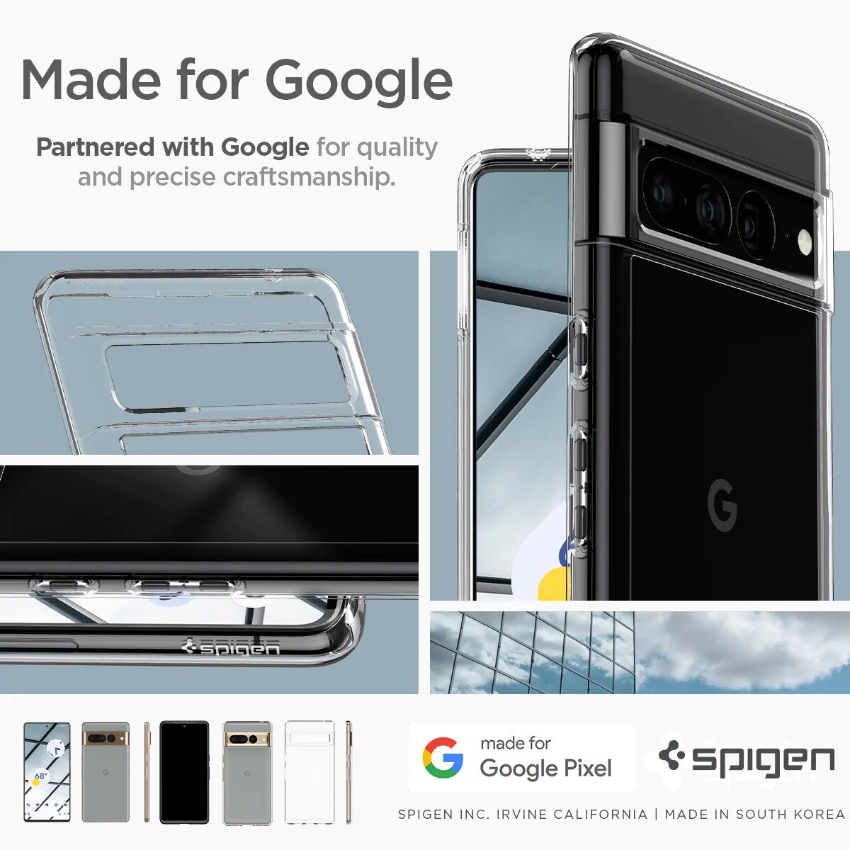 Google Pixel 7 Pro Case Ultra Hybrid Crystal Clear