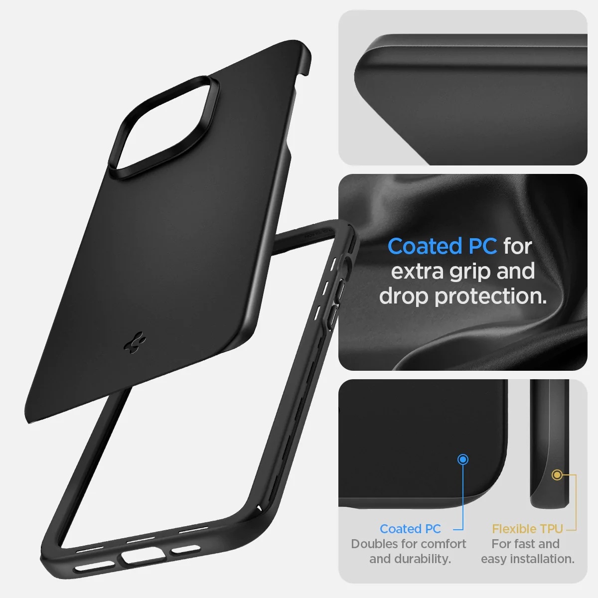 iPhone 14 Pro Case Thin Fit Black