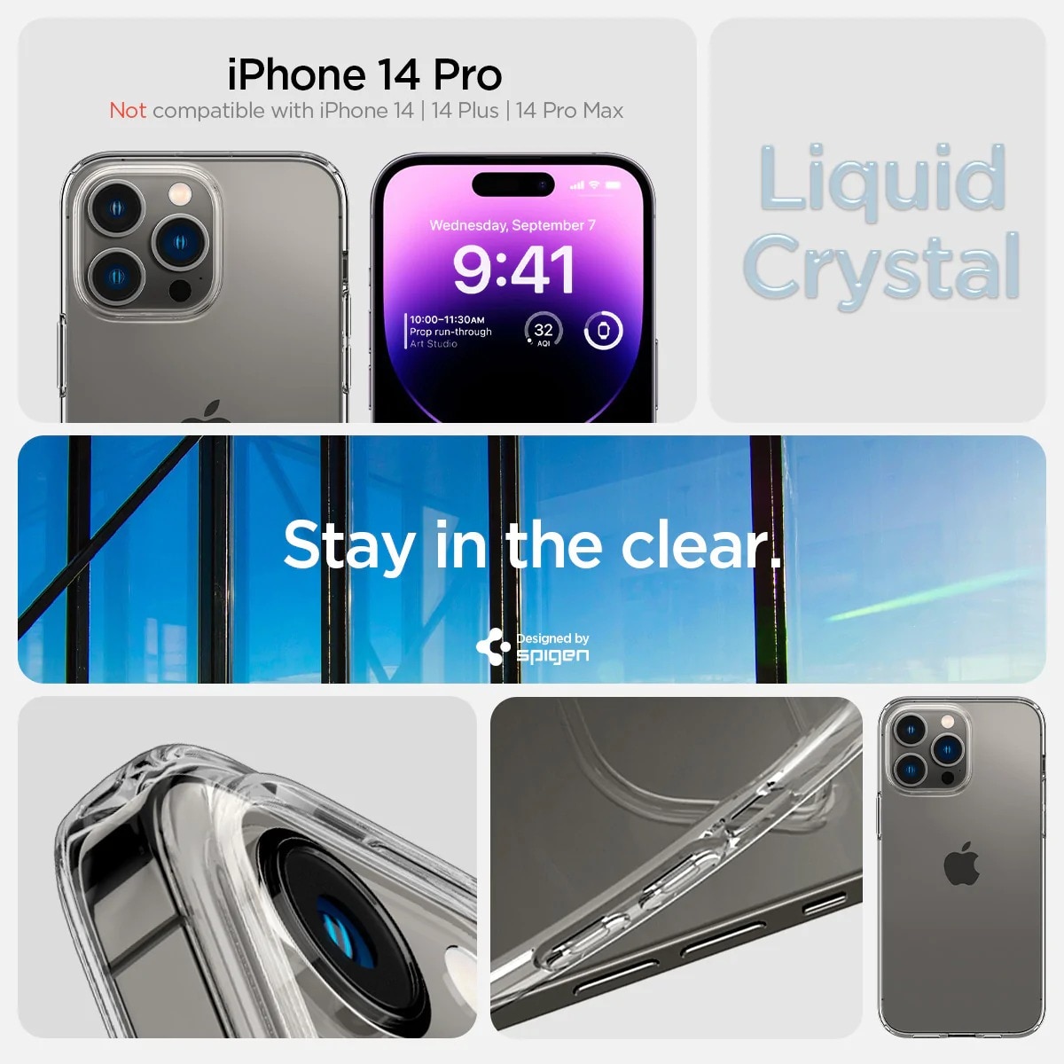 iPhone 14 Pro Case Liquid Crystal Clear