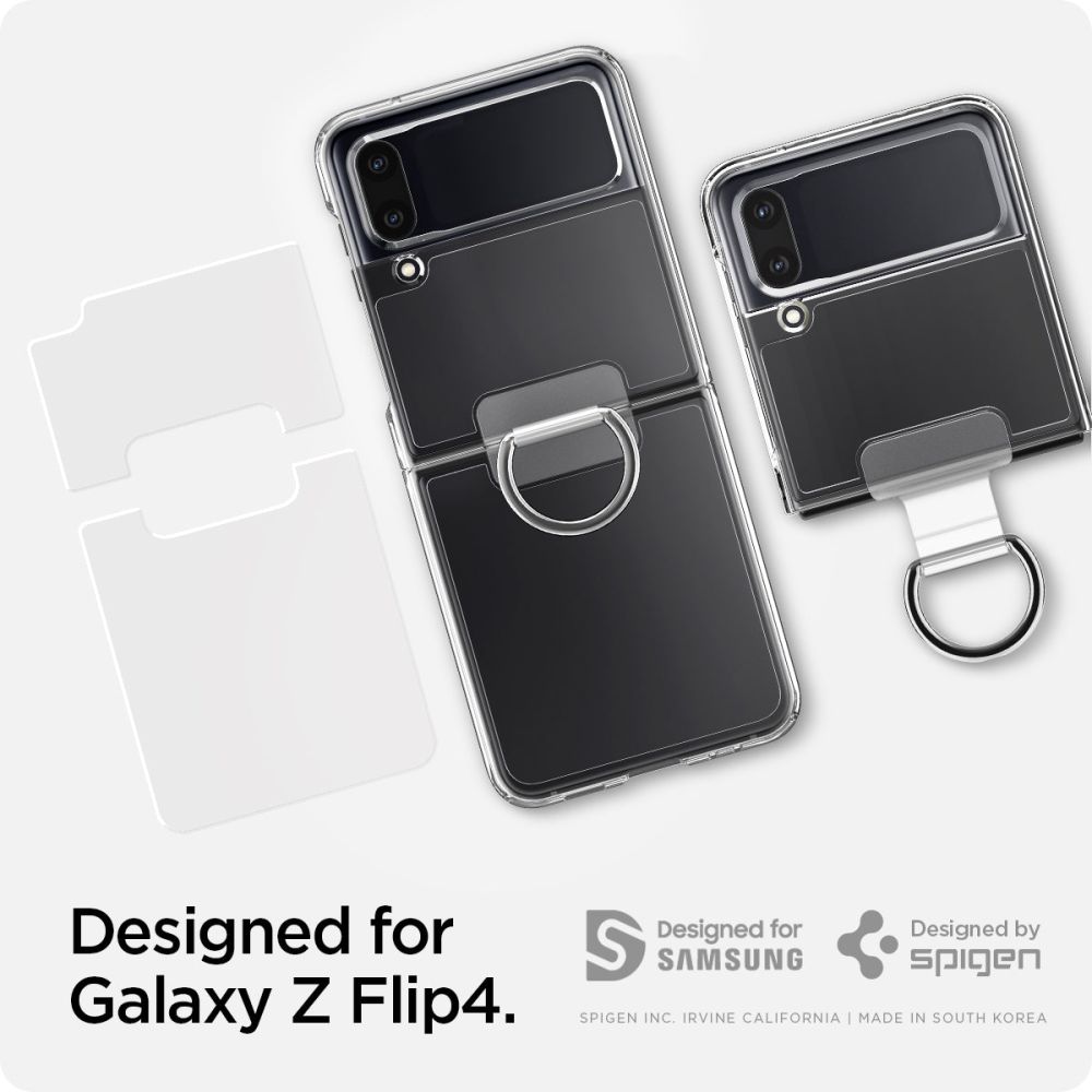 Galaxy Z Flip 4 Case Thin Fit Ring Crystal Clear