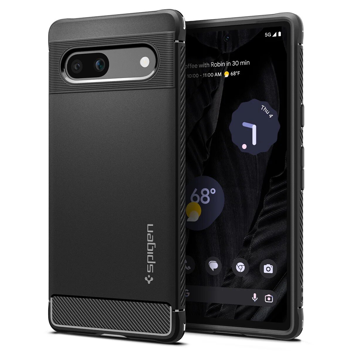 Google Pixel 7a Case Rugged Armor Black